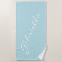 Simple minimaliste Nom de script Pastel Aqua perso