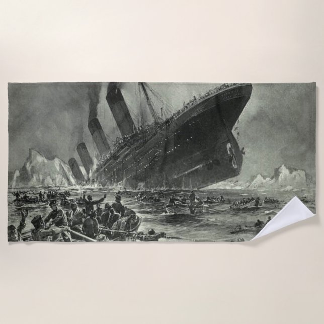 Serviette De Plage Sinking RMS Titanic (Devant)