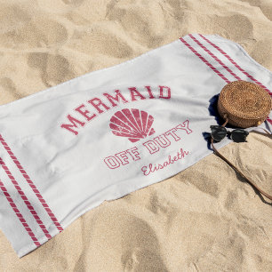 Serviette De Plage Sirène hors service personnalisée