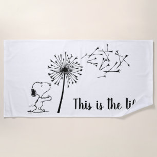 Serviette De Plage Snoopy Avec Dandelion