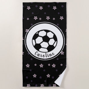 Serviette De Plage Soccer Love mignonne Star Filles Motifs Personnali