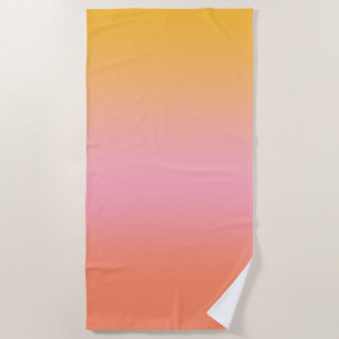 Serviette De Plage Soleil Ombre dégradé rose