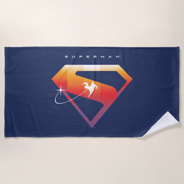 Serviette De Plage Soleil Tourner Superman Shield (Devant)