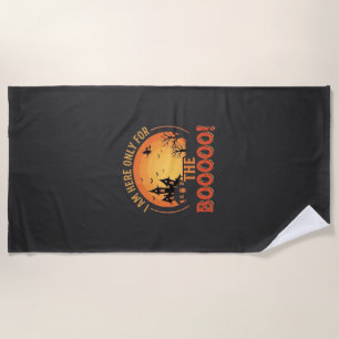 Serviette De Plage Sorcière d'Halloween Maison hantée Boo Design_1