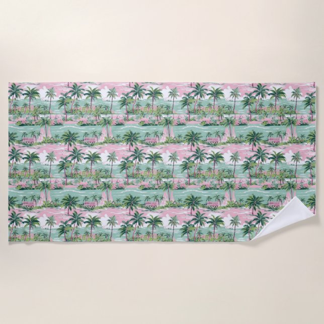 Serviette De Plage Sous Les Tropiques, Chaque Jour Est Comme Un Jour  (Devant)