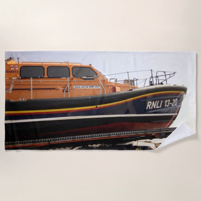 Serviette De Plage Soutenez le RNLI (Devant)
