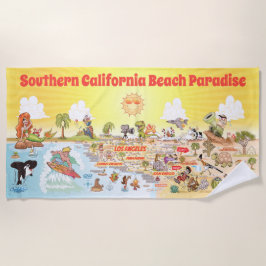 Serviette De Plage Southern California Beach Paradise Blanket