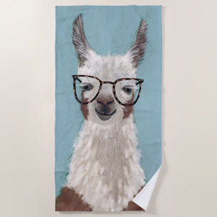 Serviette De Plage Spécifications Llama - Lunettes surdimensionnées