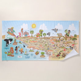 Serviette De Plage Spectaculaire couverture de plage du sud de la Cal