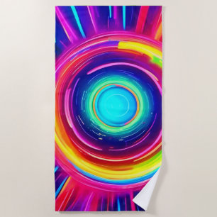 Serviette De Plage Spectre circulaire : Une exploration dynamique des