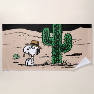 Serviette De Plage Spike dans un désert illuminé par la Lune