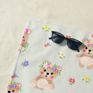 Serviette De Plage Spring teddy bear