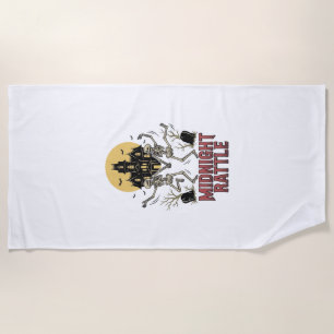 Serviette De Plage Squelette dansant Halloween Manoir hanté Vintage G