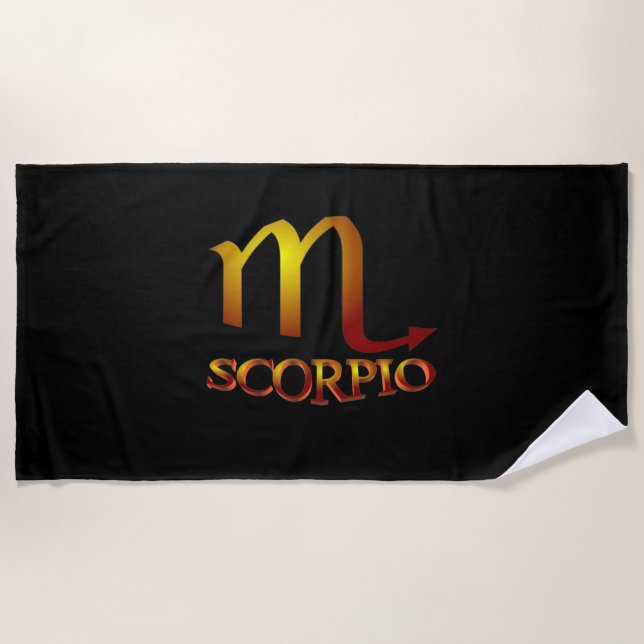 Serviette De Plage Star Gold de Scorpio (Devant)