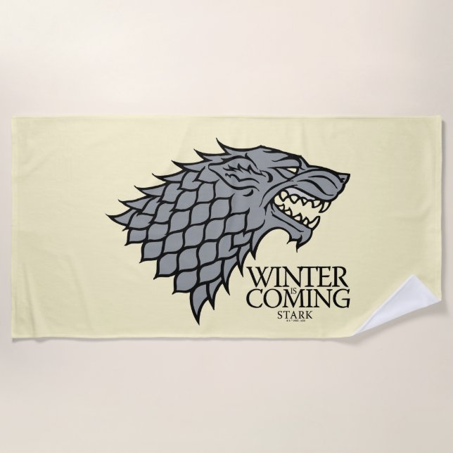 Serviette De Plage Stark Sigil - L'Hiver Arrive (Devant)
