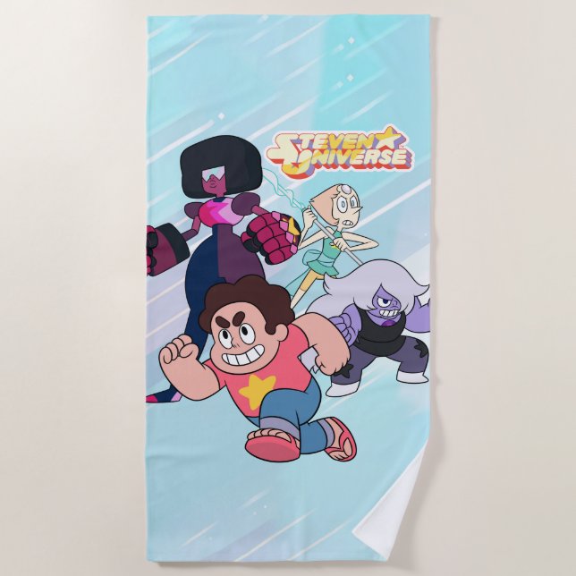 Serviette De Plage Steven Universe | Crystal Gem Group Action (Devant)