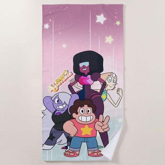 Serviette De Plage Steven Universe | Pose du groupe Crystal Gem (Devant)
