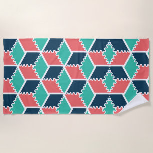 Serviette De Plage Style moderne Cube de couleur géométrique moderne