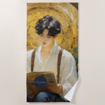Style Vintage romantique Art de la lecture de garç