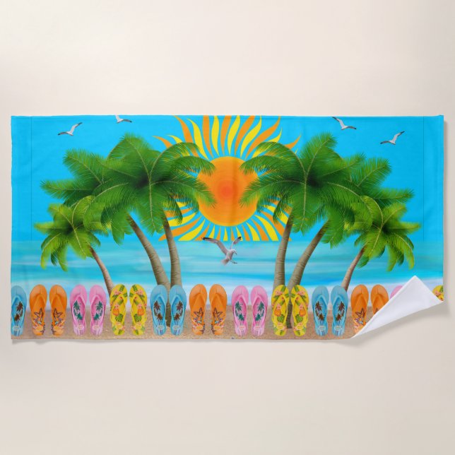 Serviette De Plage Summer Beach Fun (Devant)