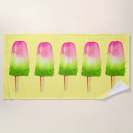 Serviette De Plage Summer Beach Popsicle fruit bloc de glace