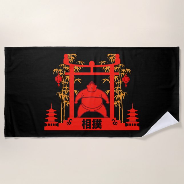 Serviette De Plage Sumo Wrestler (Devant)