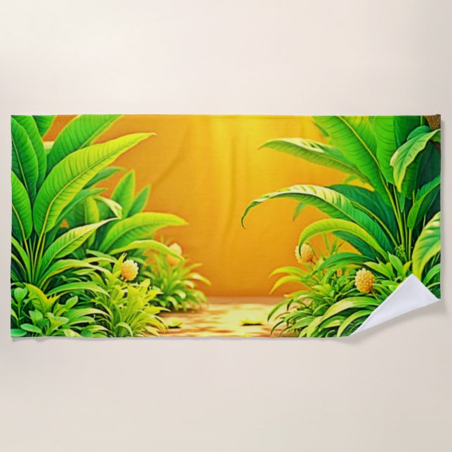 Serviette De Plage Sunny Nature Path Art (Devant)