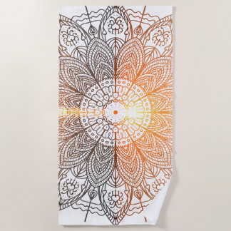 Serviette De Plage sunrise de mandala