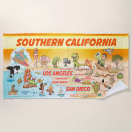 Serviette De Plage Sunset Beach Blanche en Californie du Sud