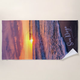 Serviette De Plage Sunset de San Diego Pacific Beach Pier