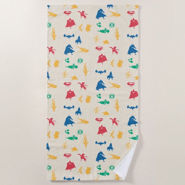 Serviette De Plage Super Pets & Justice League Motif Silhouette (Devant)