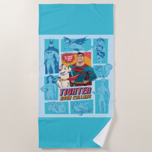 Serviette De Plage Super Pets & Justice League - Serrez vos colliers