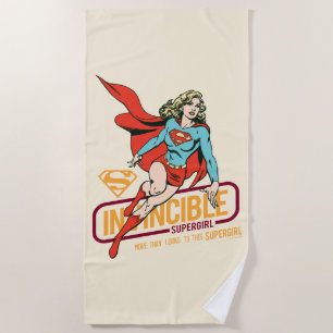 Serviette De Plage Supergirl Graphique Rétro Invincible