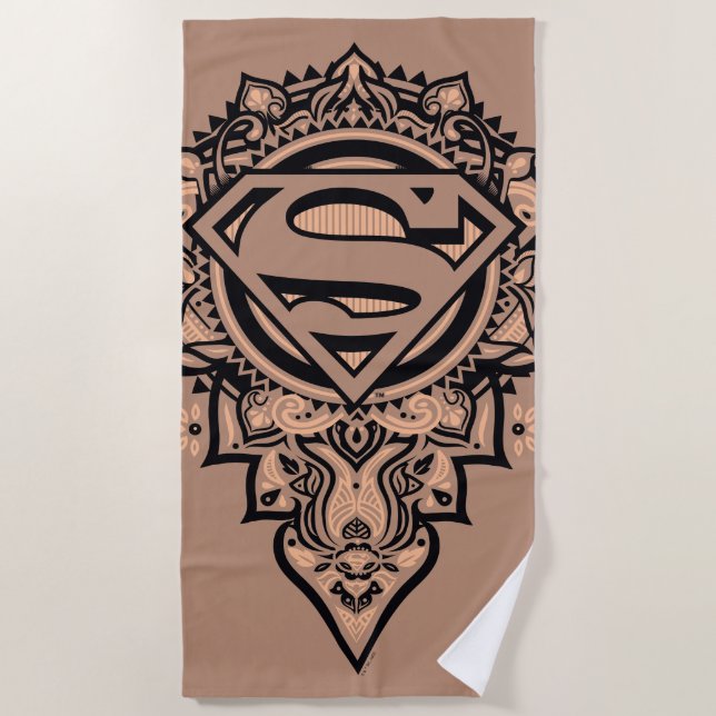 Serviette De Plage Supergirl Mandala Graphic (Devant)