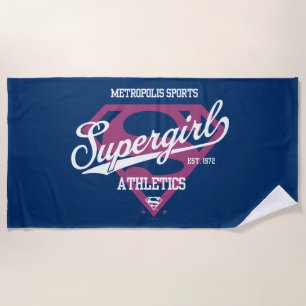 Serviette De Plage Supergirl Metropolis Sports Athletics Graphic