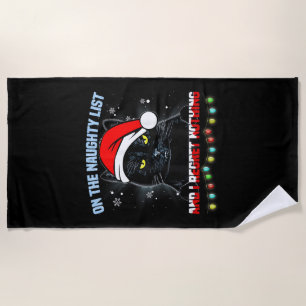 Serviette De Plage Sur La Liste Coquine Et Je Regrette Rien Chat Chri