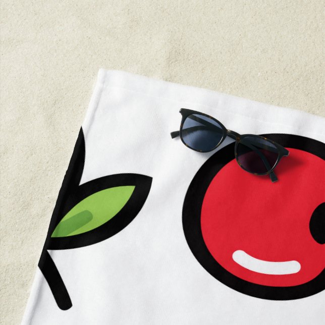 Serviette de plage Sweet Cherry" (En situation)