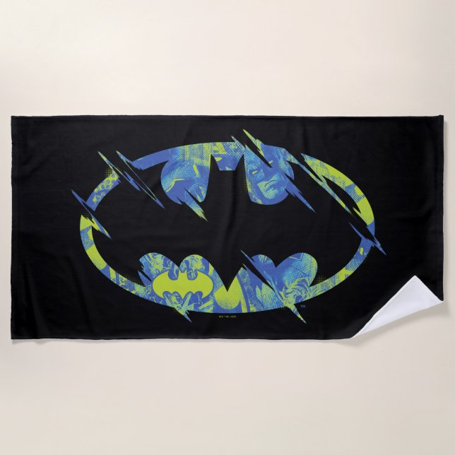 Serviette De Plage Symbole Batman Électrique (Devant)