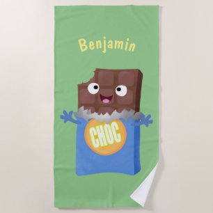 Serviette De Plage Sympa chocolat chocolat bonbon bar personnage de d