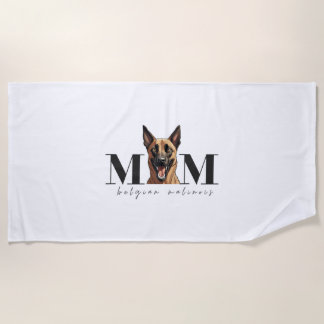 Serviette De Plage T-shirt classique maman chien MALINOIS