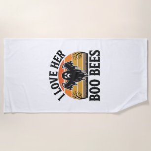 Serviette De Plage T-shirt drôle de Halloween vintage avec un jeu de 