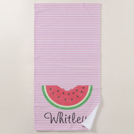 Serviette De Plage T-shirt Filles Watercolor Watermelon