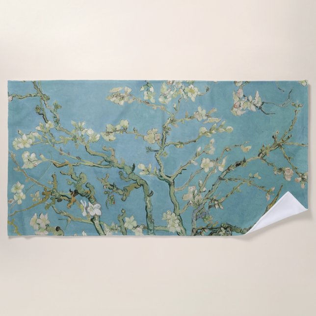 Serviette De Plage Tableau des fleurs d'amandes de Van Gogh (Devant)