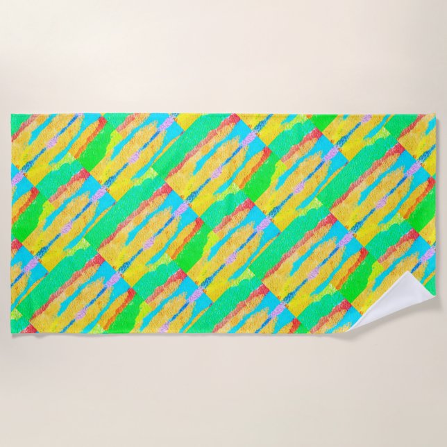 Serviette De Plage Tapis et chiffons Art pur abstrait suprême (Devant)