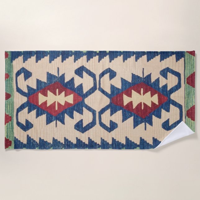 Serviette De Plage Tapis Oriental Killim (Devant)