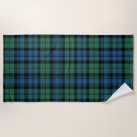 Tartan Clan Campbell Plaid Blue Green À damiers