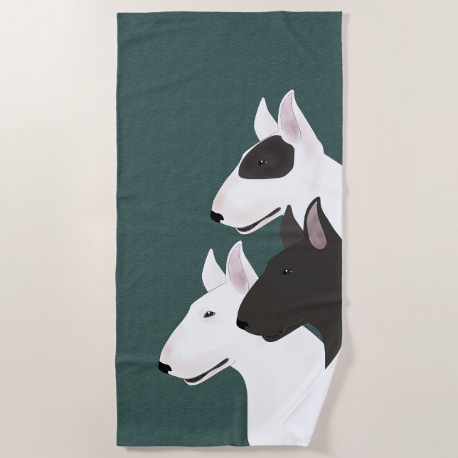 Serviette De Plage Taureau Terrier Beach Towel (Devant)