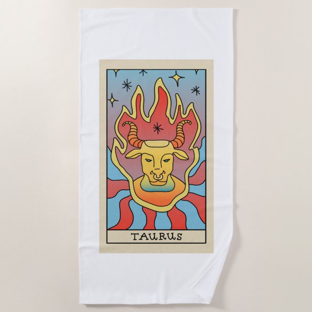 Serviette de plage Taurus Zodiac (Devant)