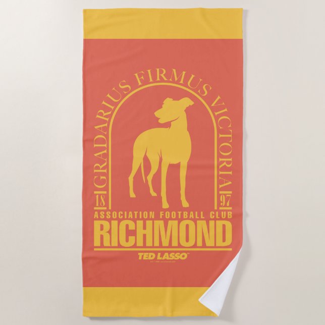 Serviette De Plage Ted Lasso | AFC Richmond Gold Arched Logo (Devant)