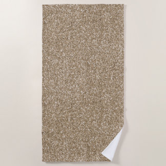 Serviette De Plage Teddy Bear Brown Gold Parties scintillant         